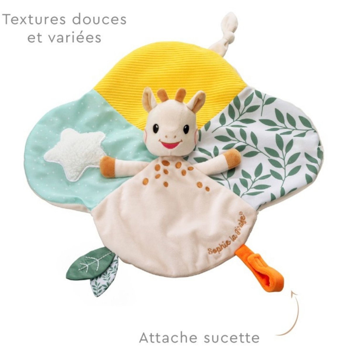 Coffret Sophie la girafe et son doudou bleu, marron, blanc, SOPHIE LA GIRAFE
