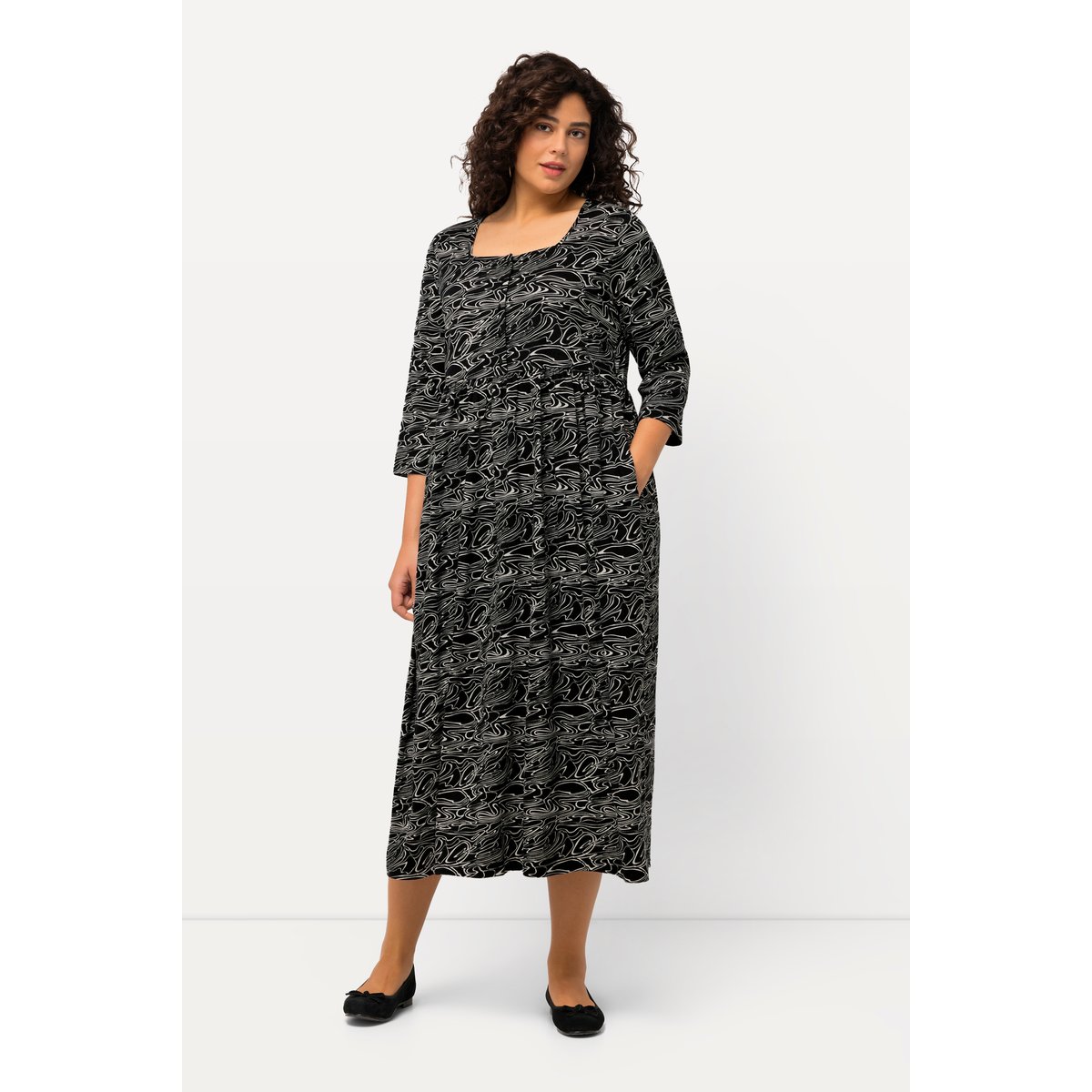 Robe en jersey noir, ULLA POPKEN