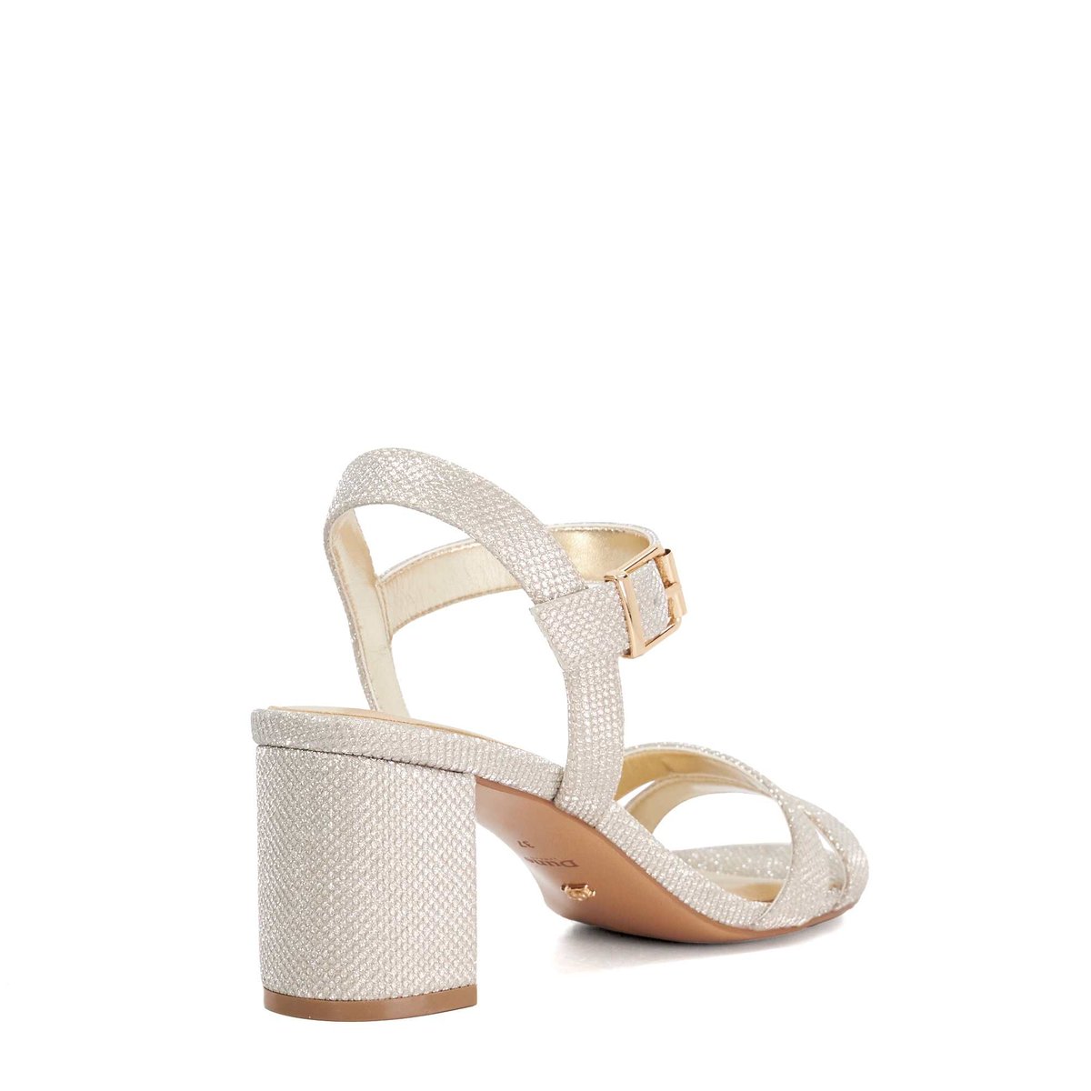 Sandales à talons carrés coupe large - Wide Fit MERISA gold-plain synthetic, DUNE LONDON