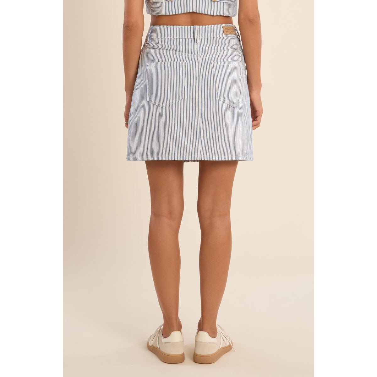 Mini-jupe droite light blue, MOLLY BRACKEN