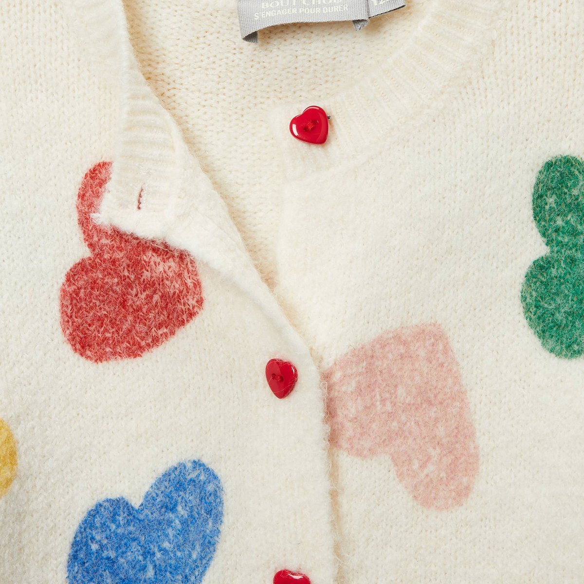Cardigan tricot imprimé naturel, BOUT'CHOU