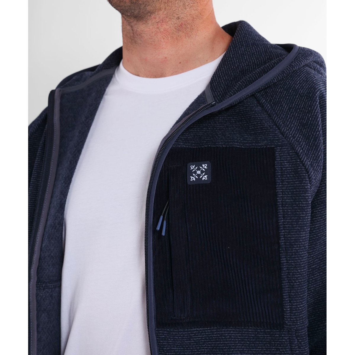 Veste hybride zippée PATH deep marine chine, OXBOW