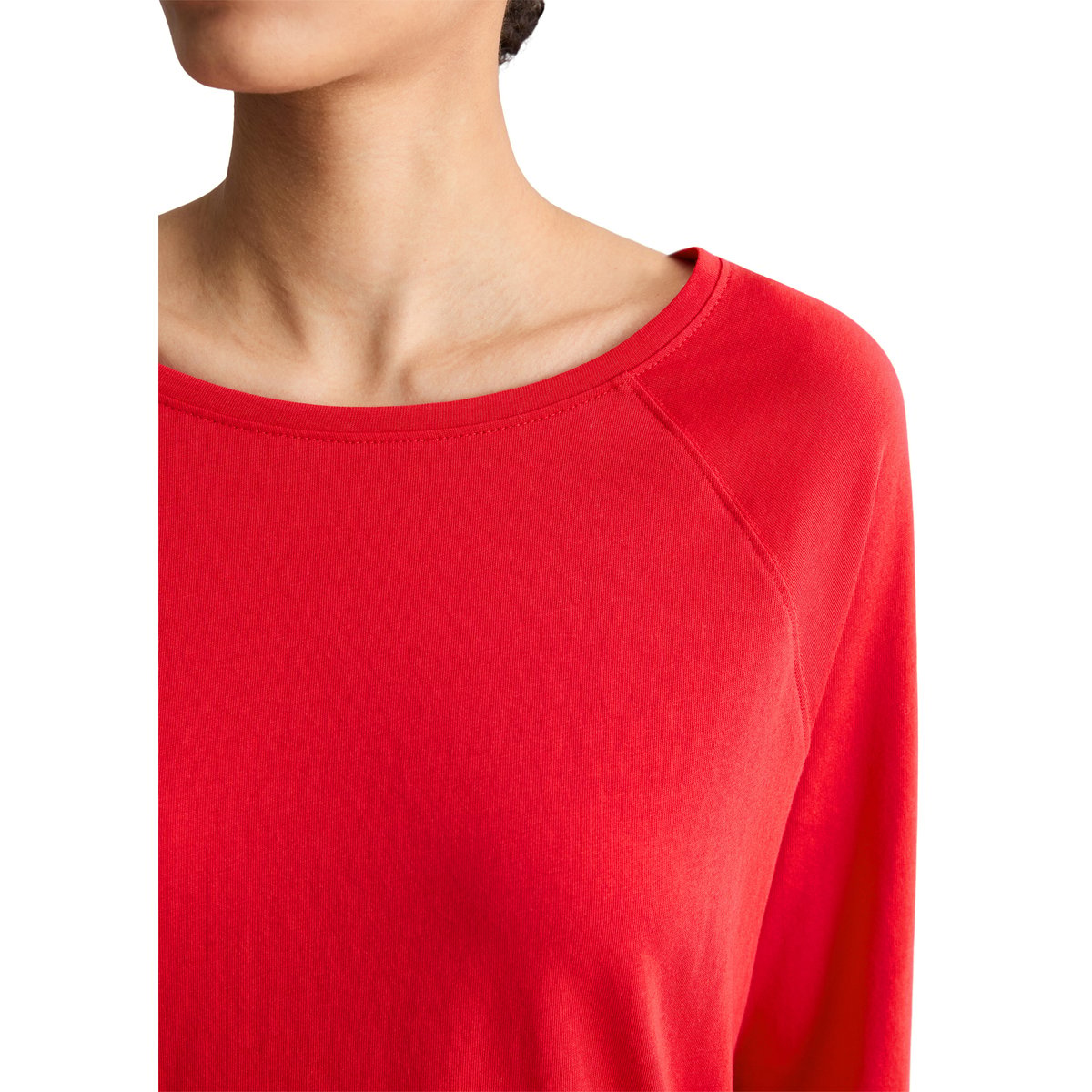 T-shirt à manches longues ample avec manches raglan rouge clair, MARC O’POLO DENIM