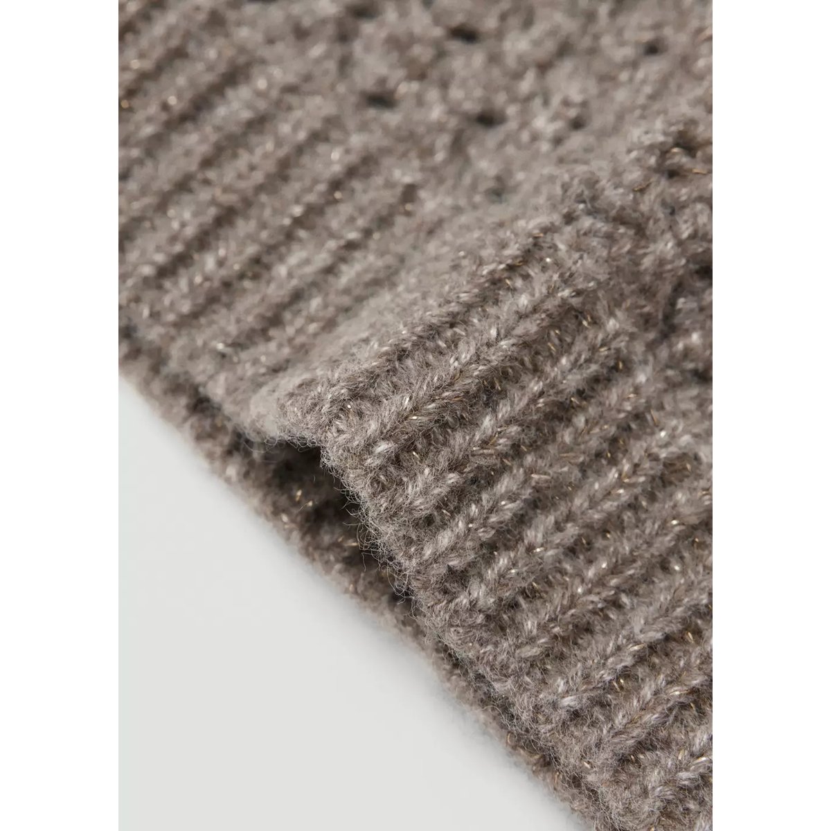 Bonnet maille Fil textile marron moyen, MANGO TEEN
