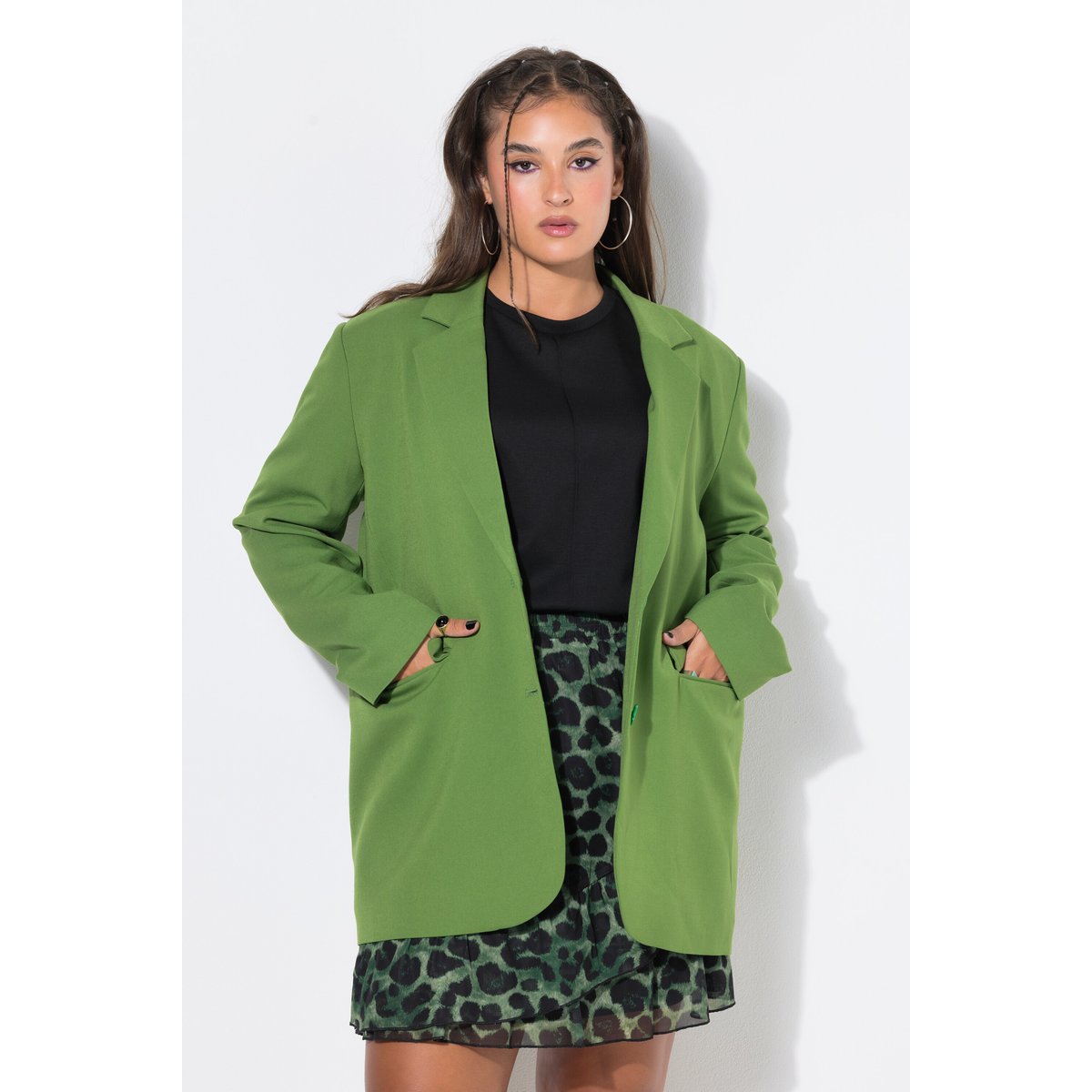 Blazer oversized avec col à revers vert clair, STUDIO UNTOLD