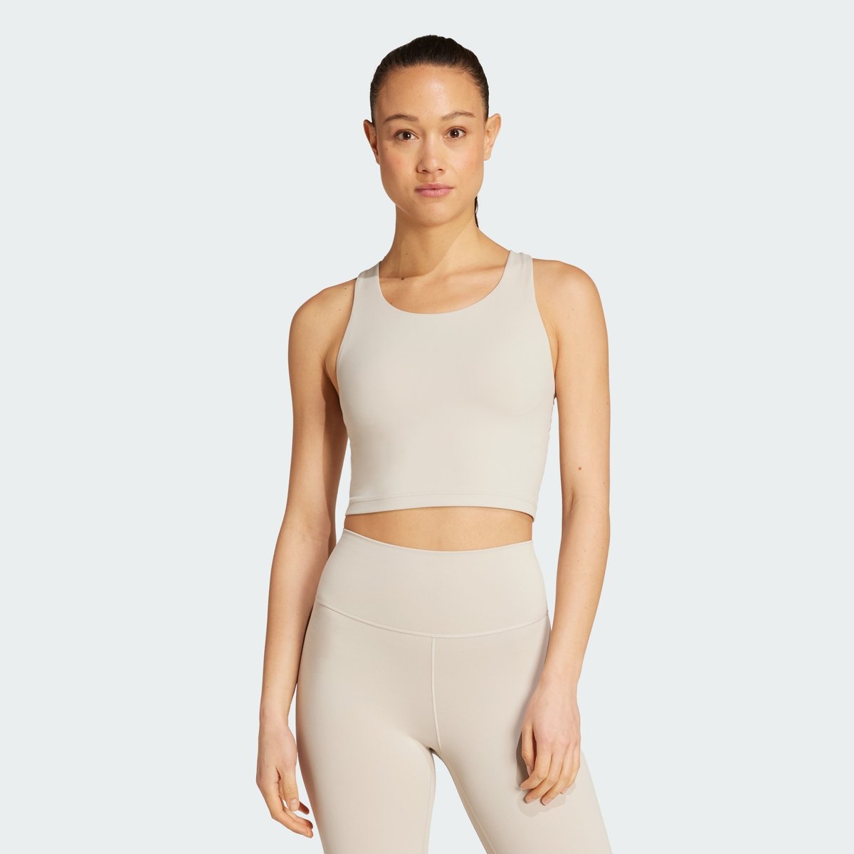 Brassière débardeur Yoga Motion beige, adidas Performance