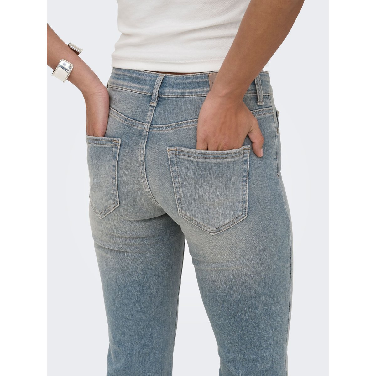 Jean Flared special blue grey denim, ONLY