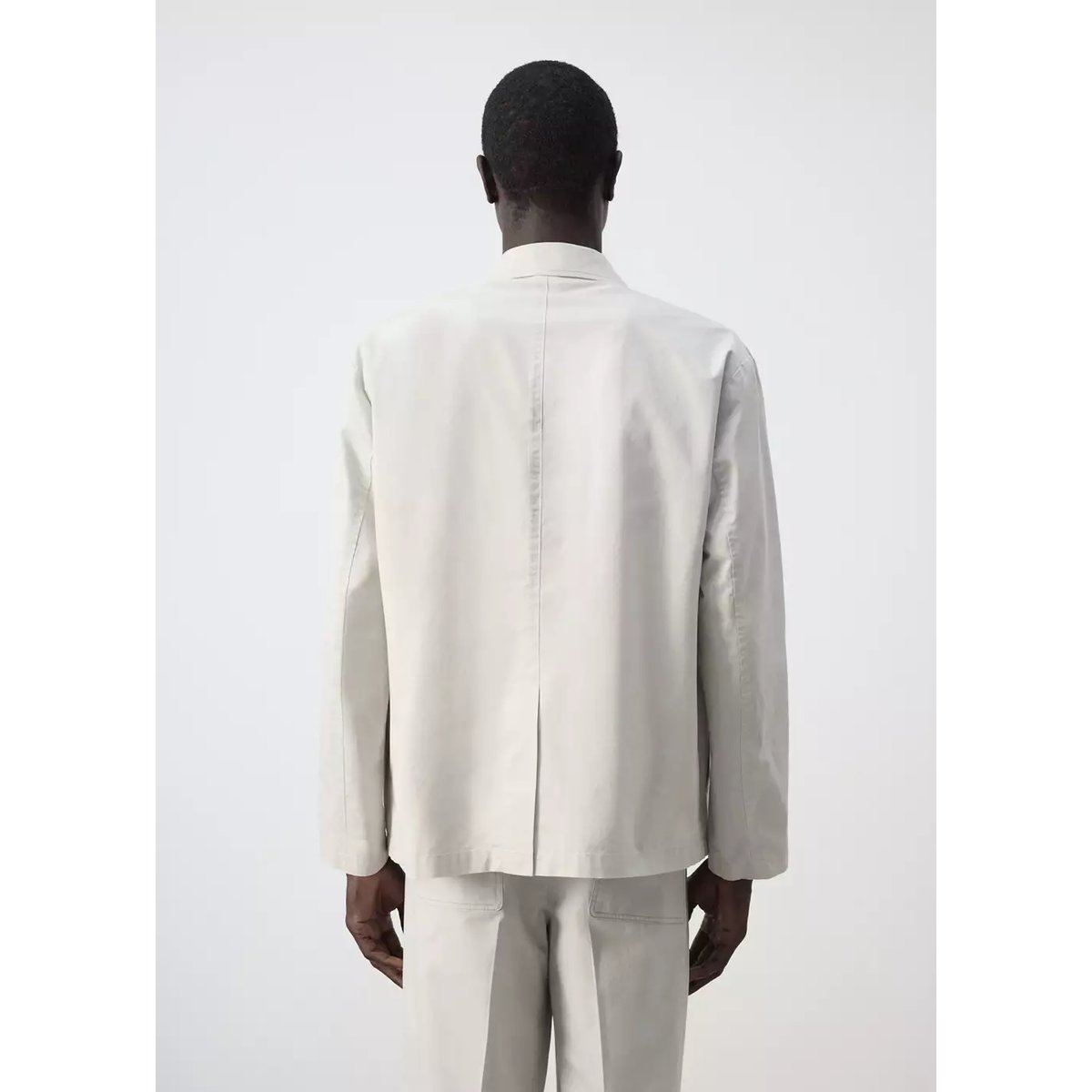Veste 100 % coton à col croisé gris clair/pastel, MANGO MAN