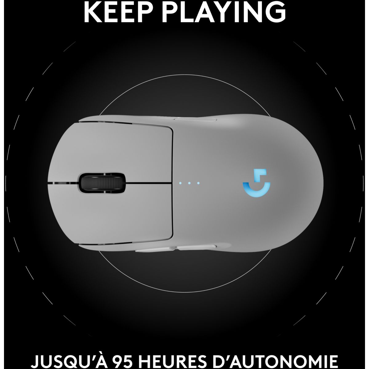 Souris Gamer Sans Fil G PRO 2 Lightspeed Wireless Blanche couleur unique, LOGITECH
