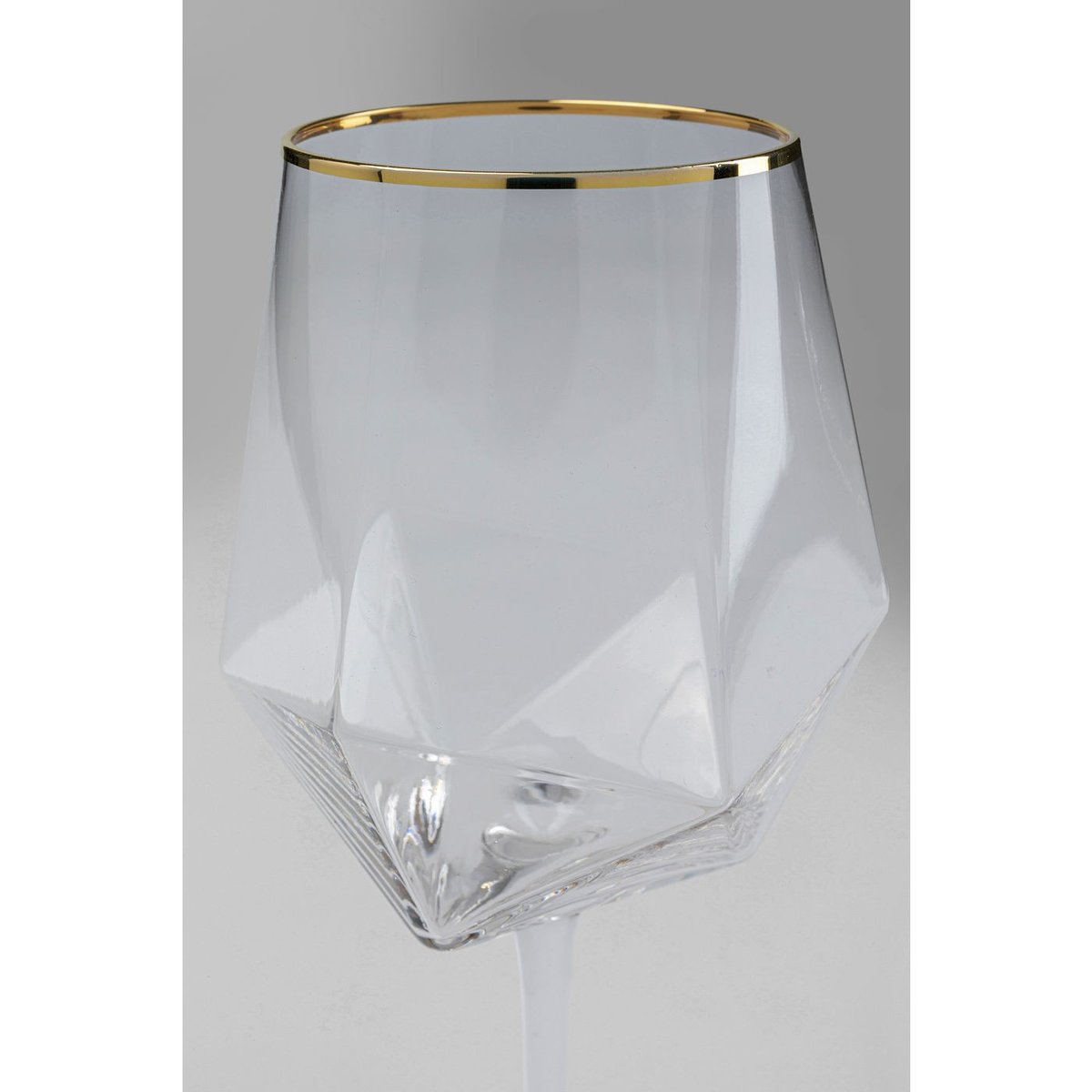 Lot de 4 verres à vin à bordure, DIAMOND or, KARE DESIGN