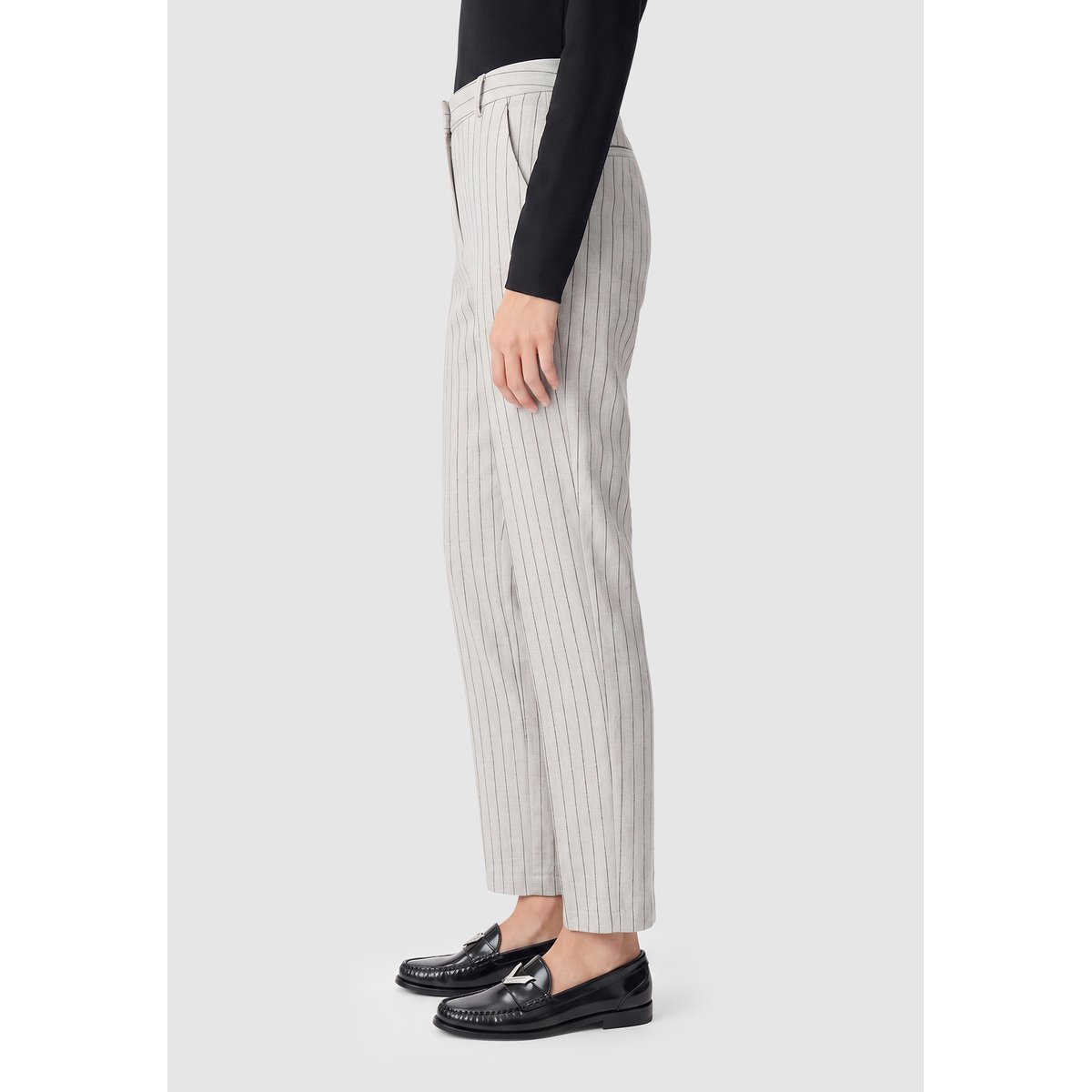 Pantalon de tailleur rayures tennis beige, IKKS