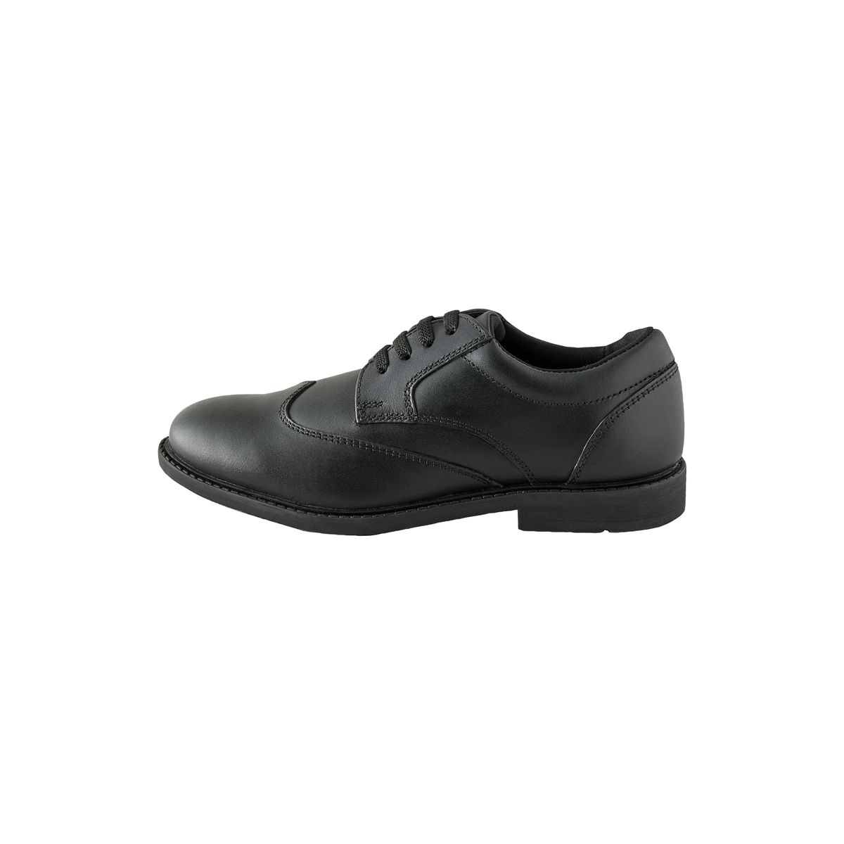 Chaussures en cuir à lacets élastiques noir, NEXT