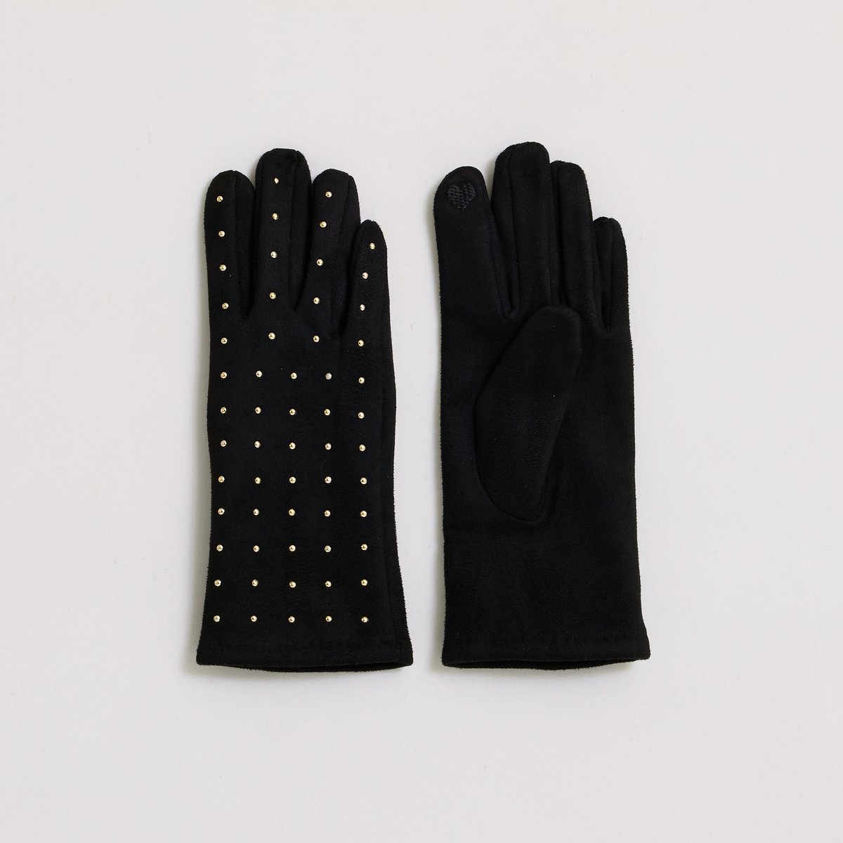 Gants maille petits clous noir, GRAIN DE MALICE