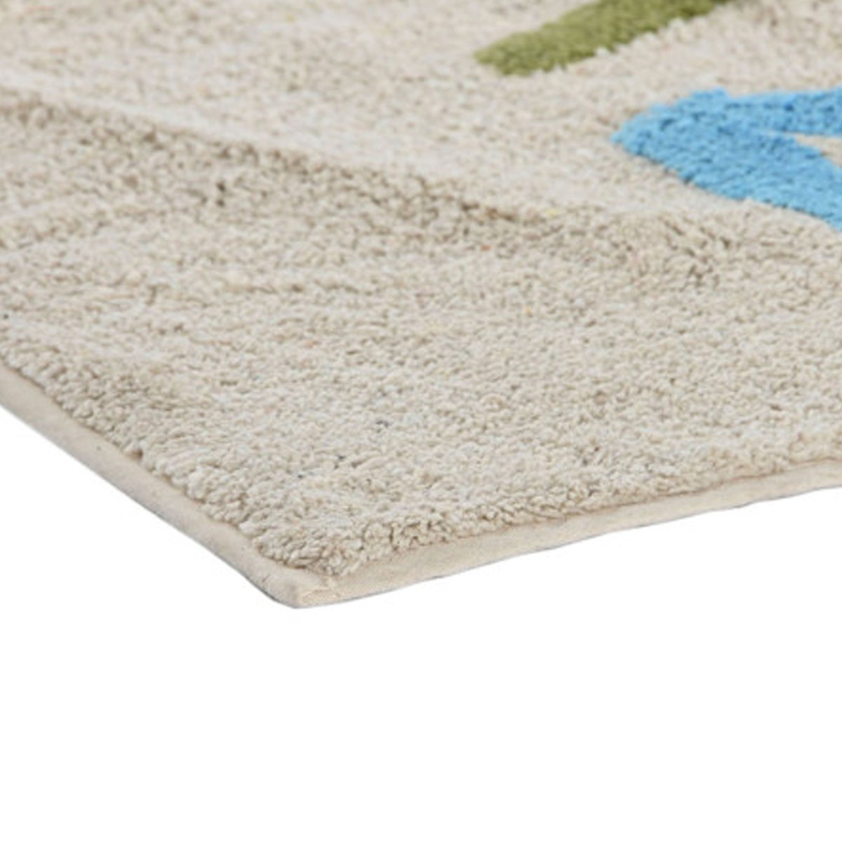 Tapis chambre enfant alphabet multicolore en coton 100x150x1.5cm multicolore, WADIGA