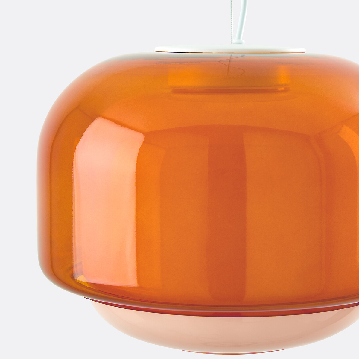 Hanglamp van gekleurd glas Ø30,5 cm, KINOKO donker oranje, LA REDOUTE INTERIEURS
