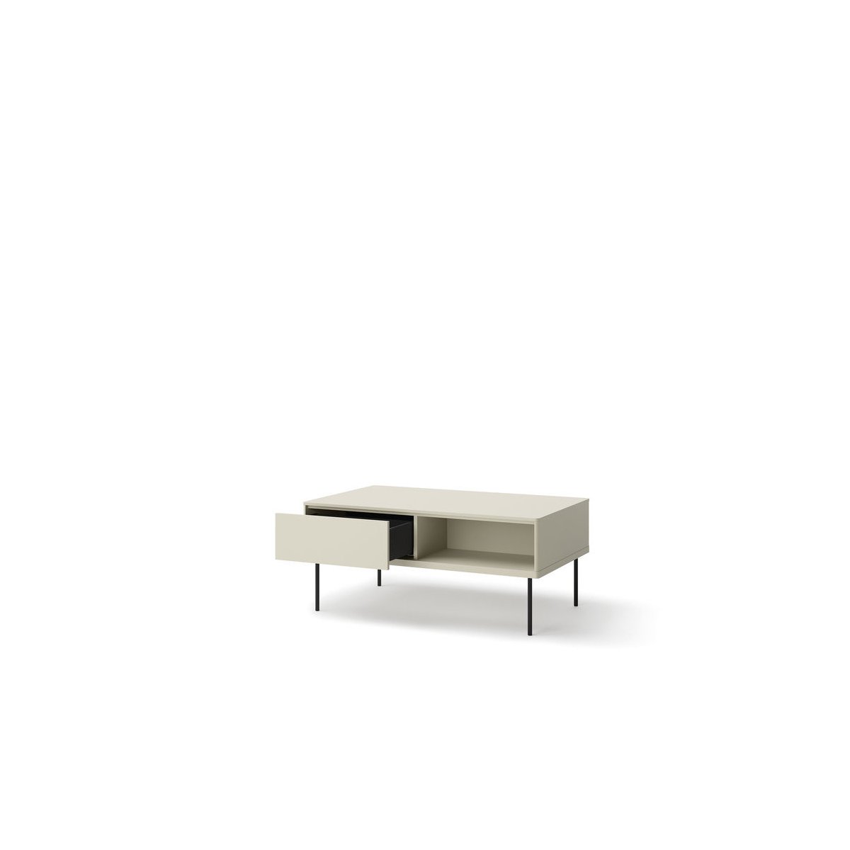 Table basse rectangulaire en panneaux de particules, ESPERA cachemire mat, BOBOCHIC