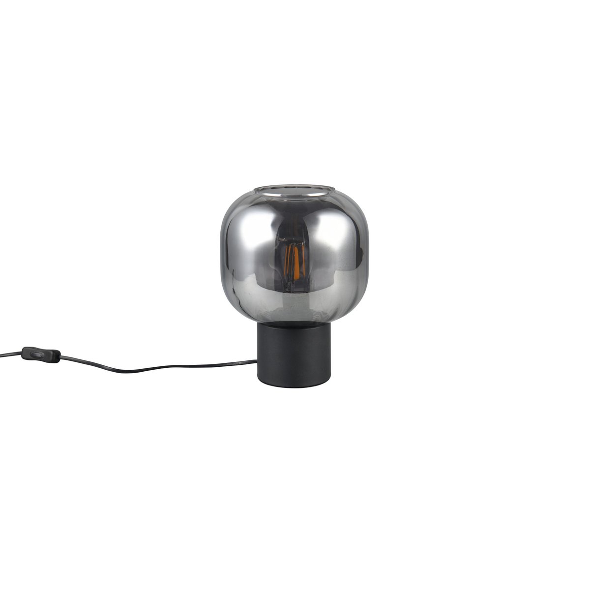 Lampe design en verre, DIVA gris, TRIO