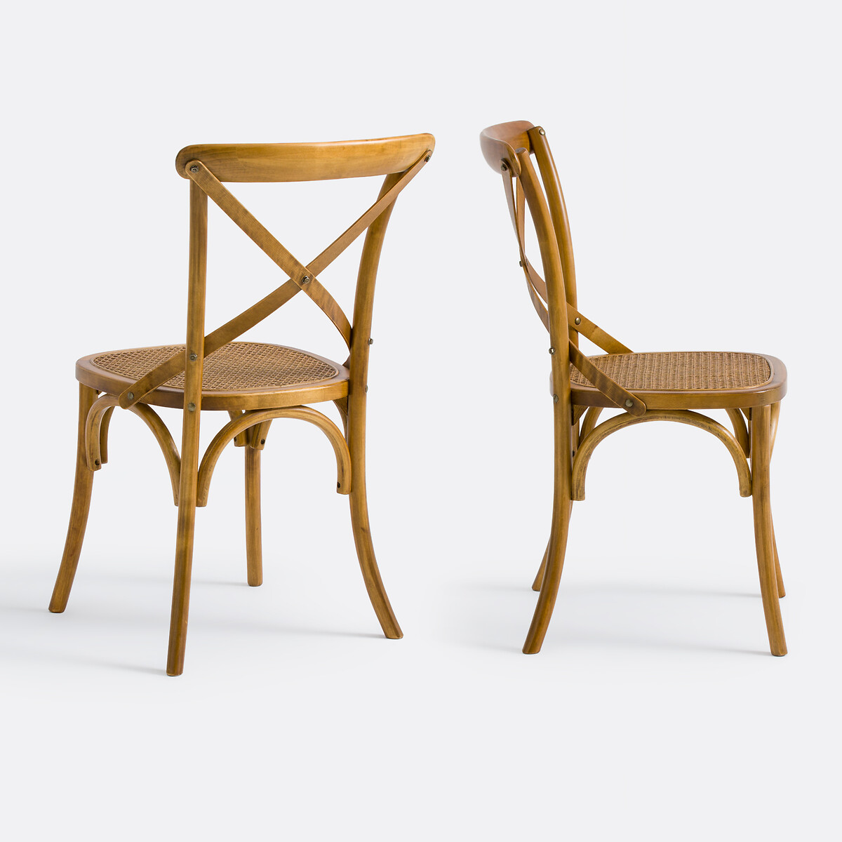 Lot de 2 chaises bois et cannage Cedak noyer, LA REDOUTE INTERIEURS