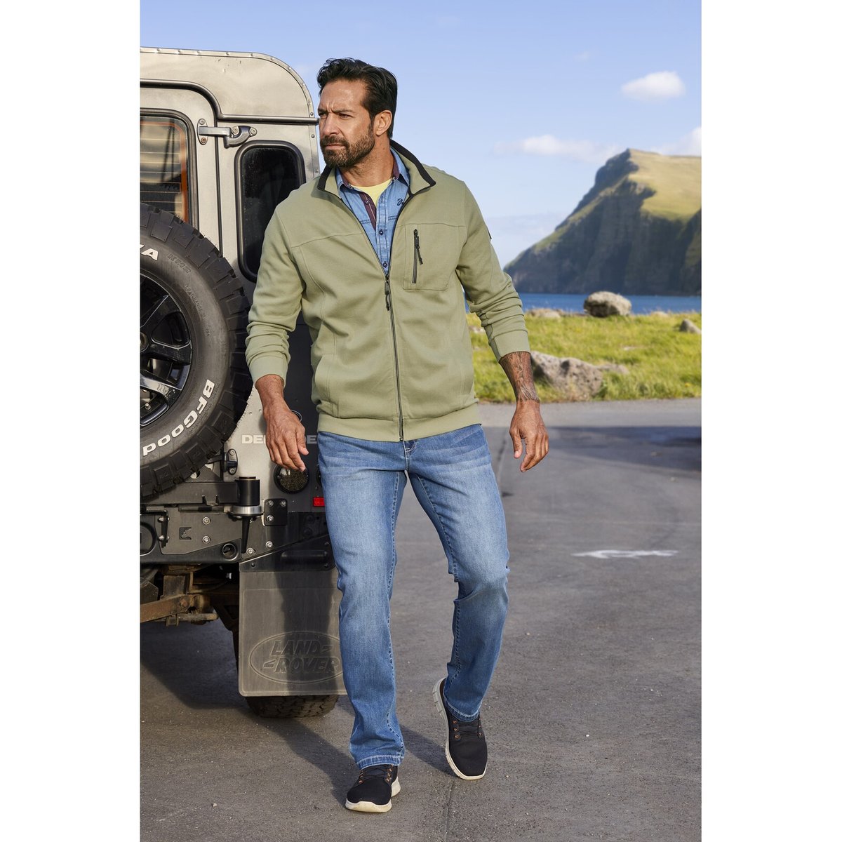 Veste en molleton AAGANG olive, JAN VANDERSTORM