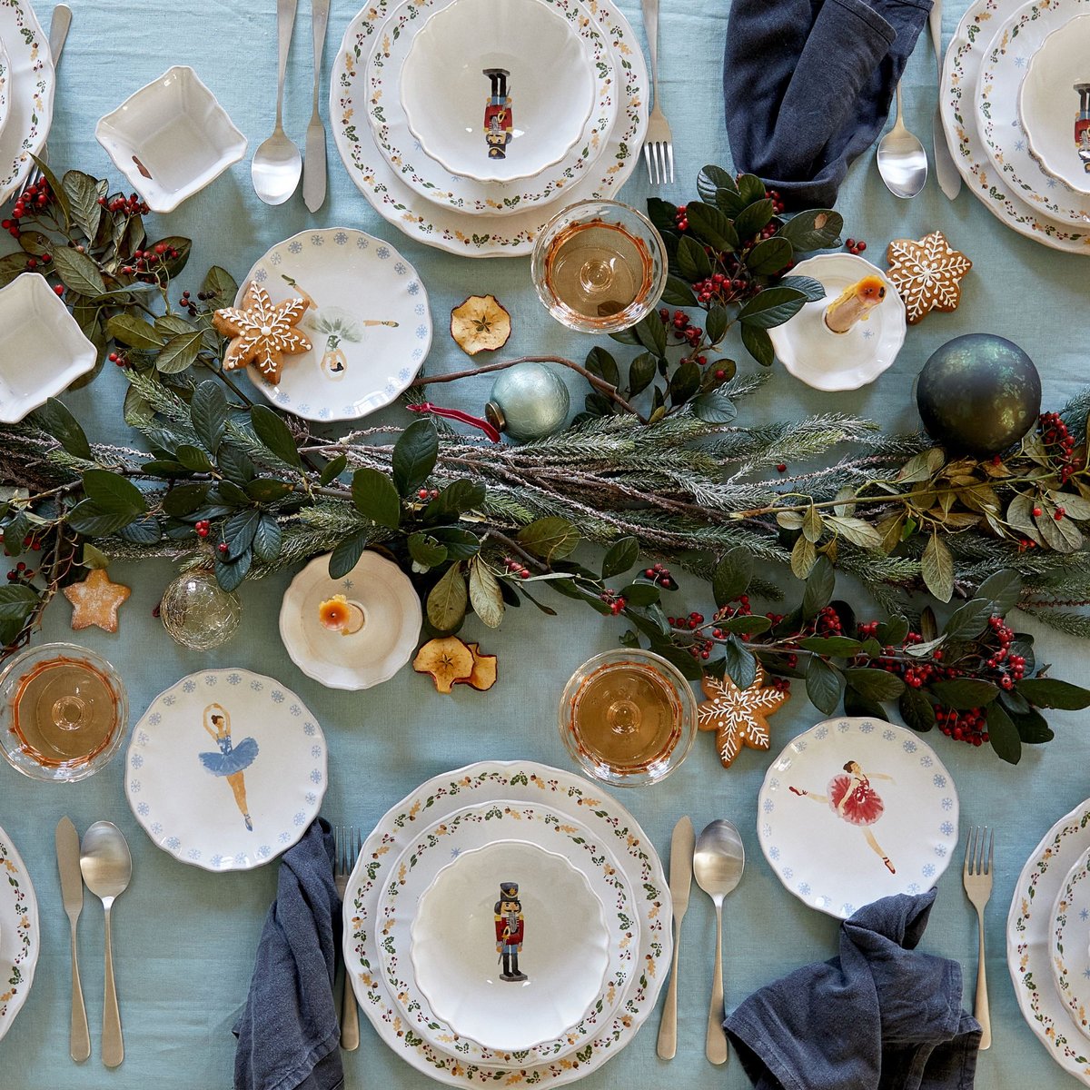 Set 4 assiettes à pain The Nutcracker by Casafina white, COSTA NOVA