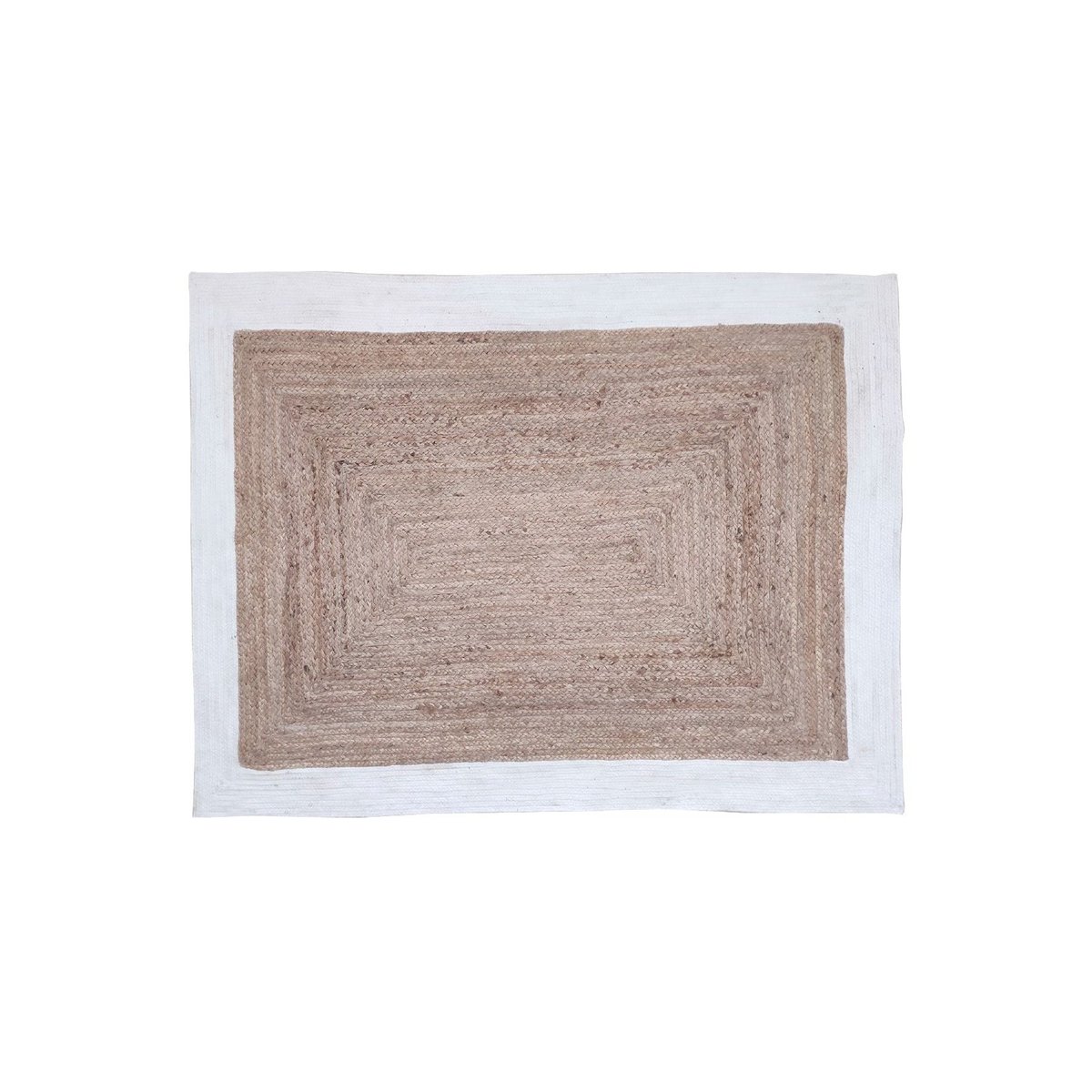 Tapis de salon bicolore uni coton SLOW LIFE RINA beige, TODAY