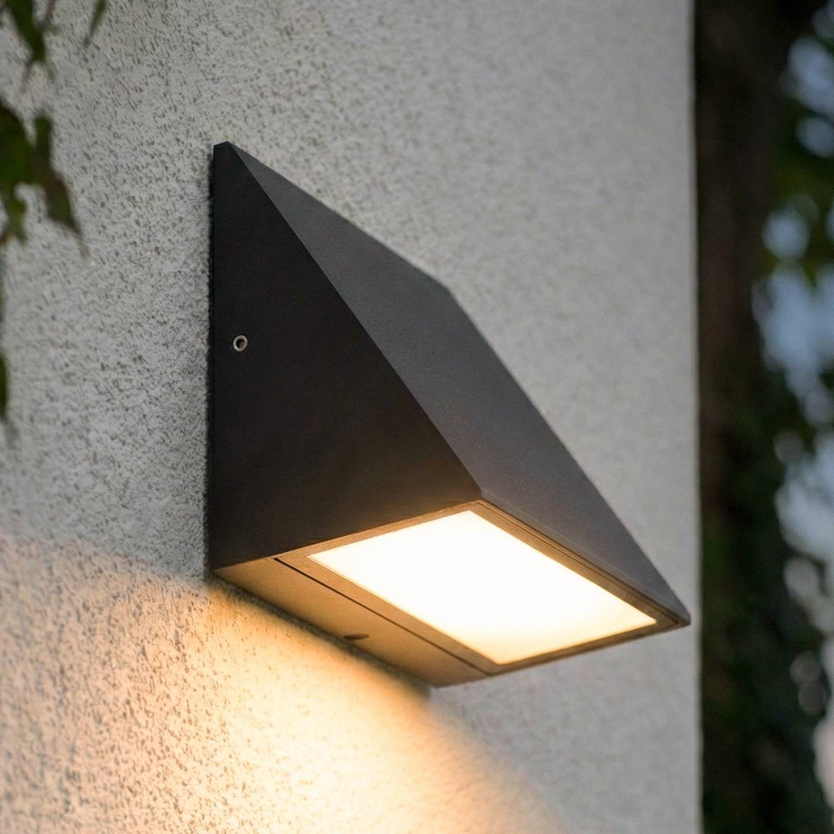 Applique extérieure en aluminium moderneLED noir, LINDBY