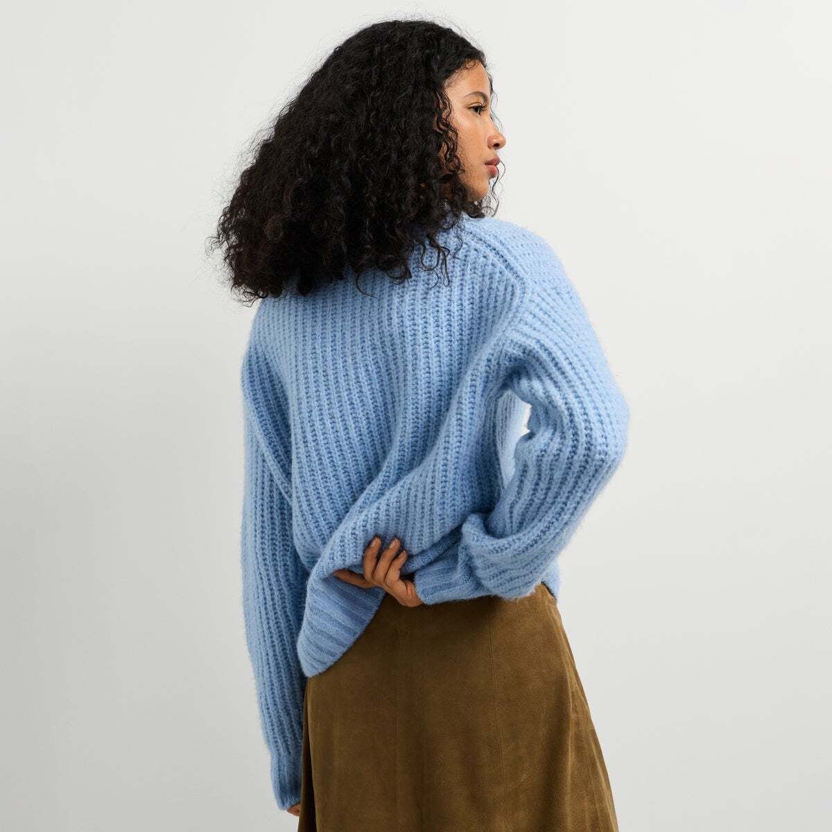 Pull Col Rond En Maille horizon bleu, PEPE JEANS