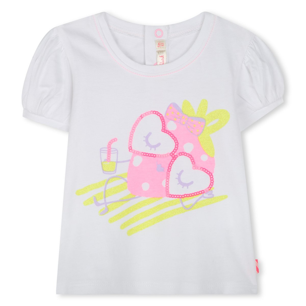 T-shirt en coton à manches courtes blanc, BILLIEBLUSH