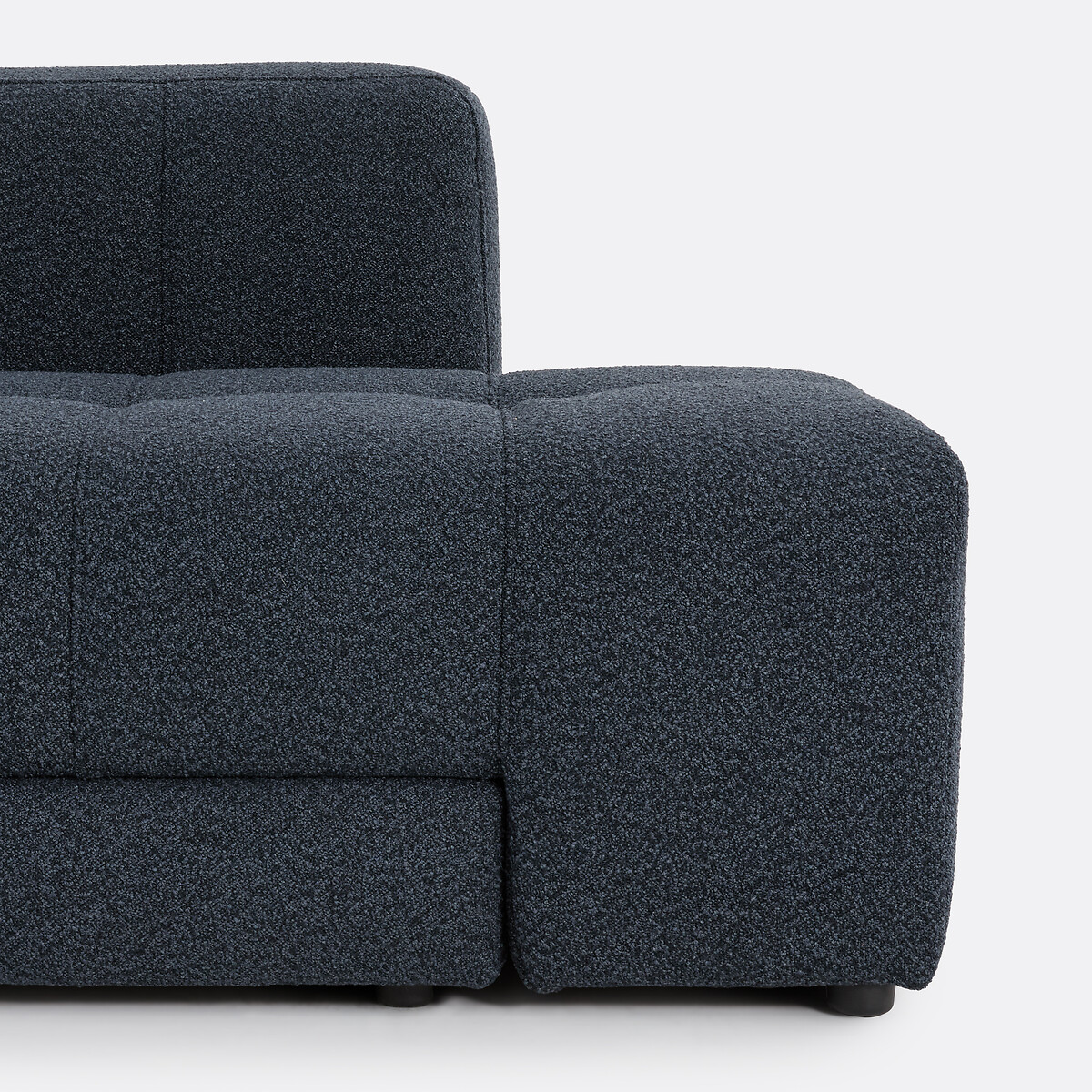 Banquette assise pivotante, droit, modulable, en bouclette fine, FANO bleu, LA REDOUTE INTERIEURS