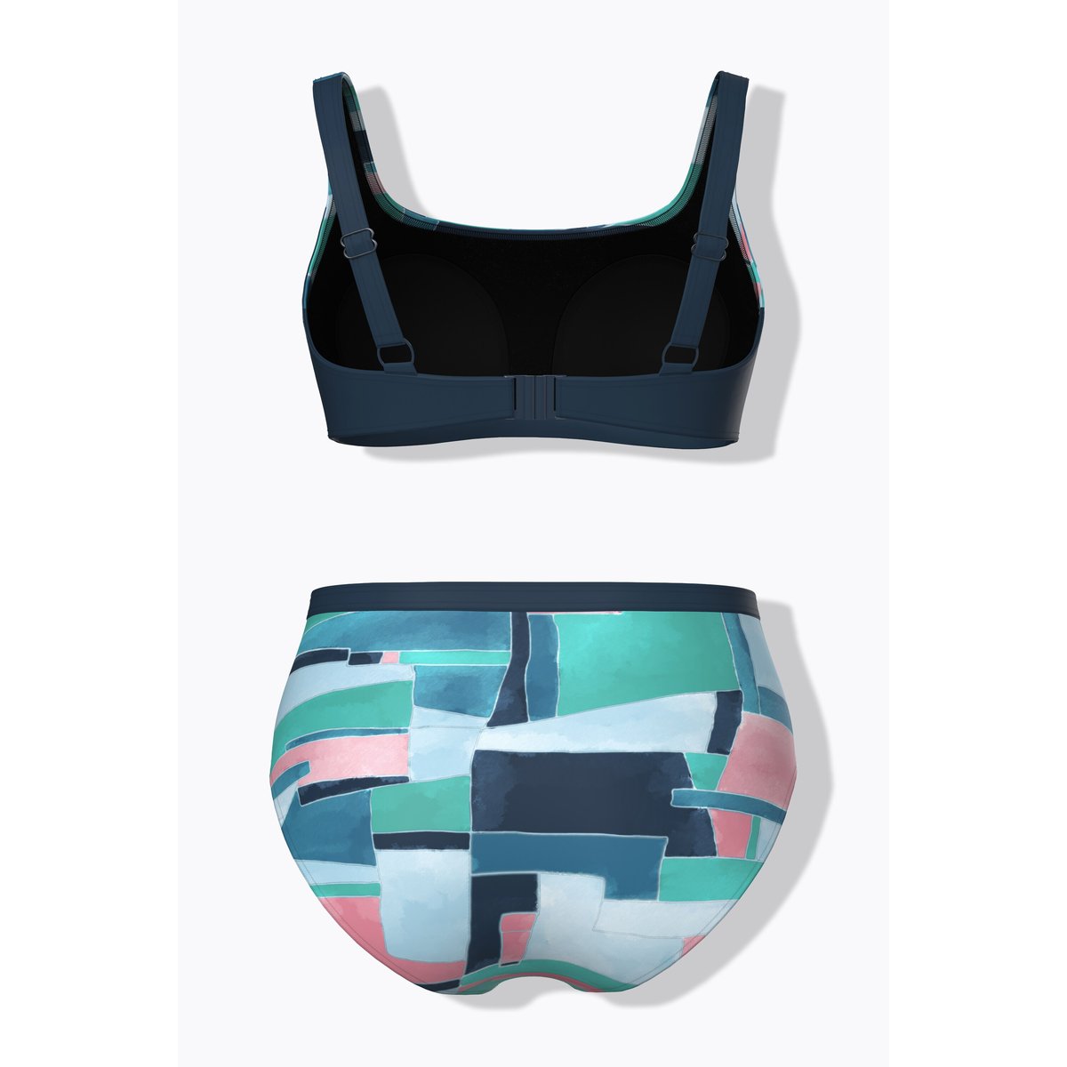 Bikini avec bonnets souples bleu foncé, ULLA POPKEN