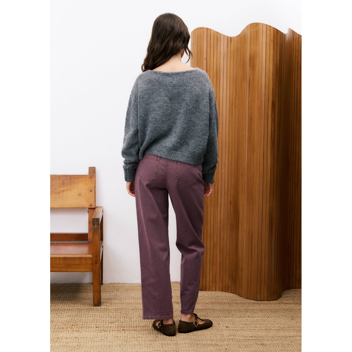 Pull  en laine DICKENS gris, FRNCH