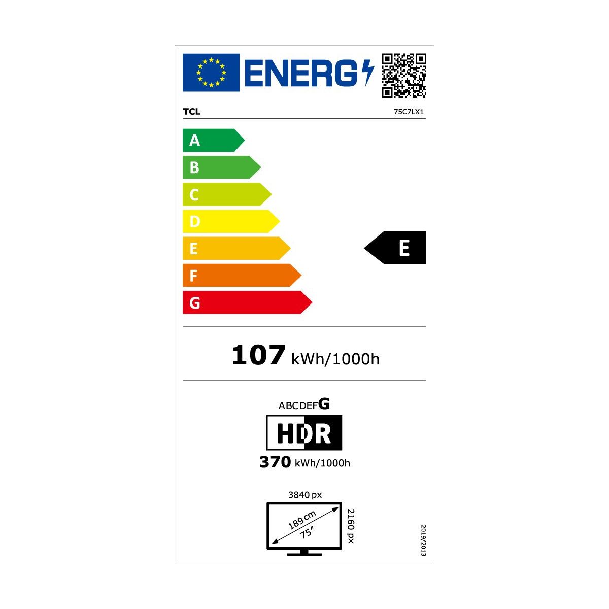 TV Mini LED 75C79L (2026) 75" (189 cm) 4K - Expérience Gaming, 144Hz, système sonore Bang & Olufsen noir, TCL
