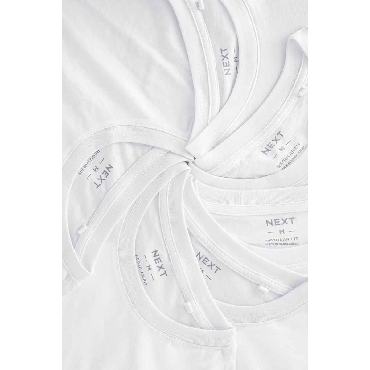 T-shirt basique, lot de 6 blanc, NEXT