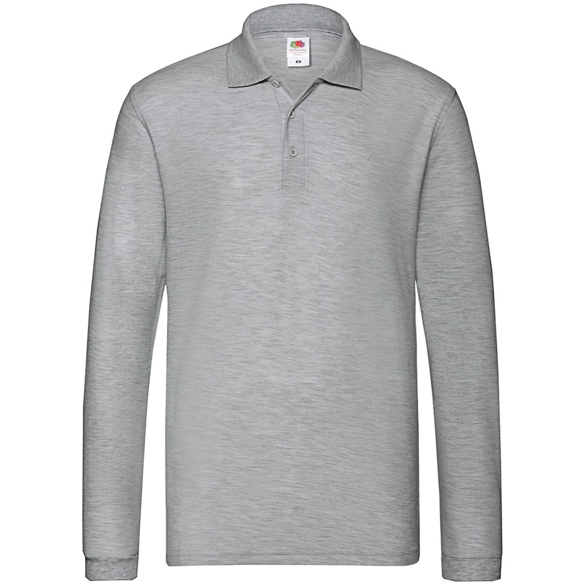 Polo PREMIUM gris clair chiné, FRUIT OF THE LOOM