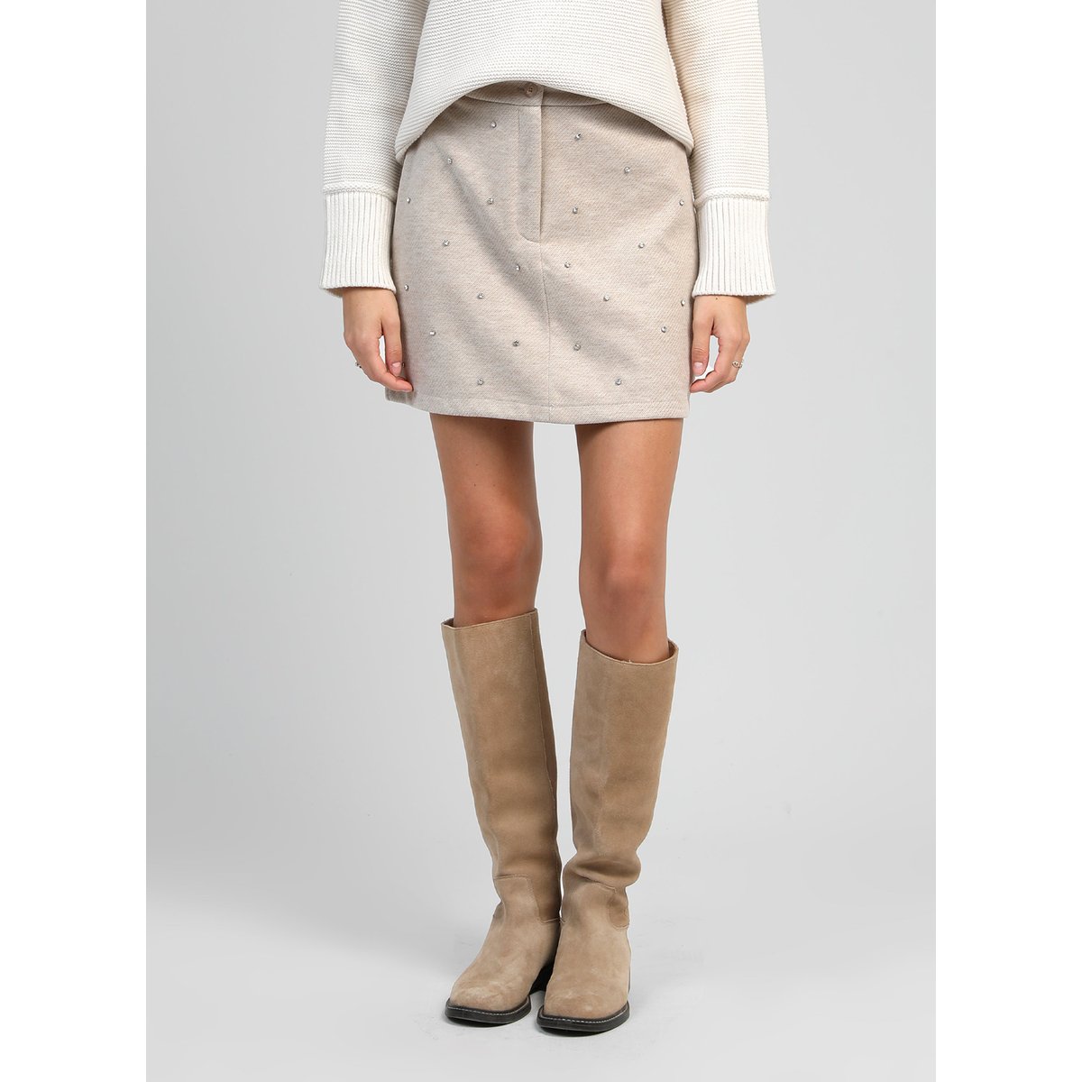Jupe Courte JULINIA beige, AN'GE