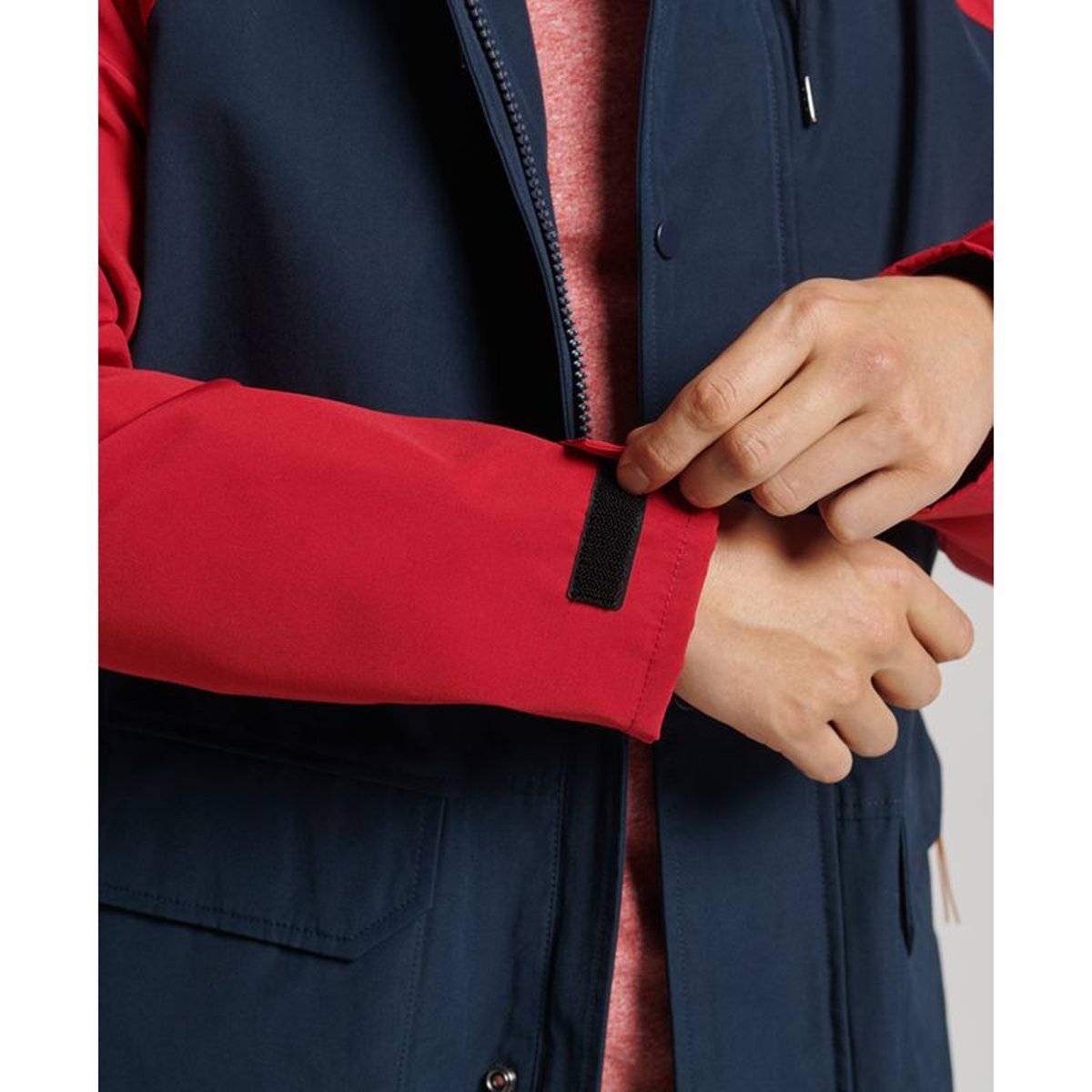 Veste de voile Vintage bleu marine chrome nordique, SUPERDRY