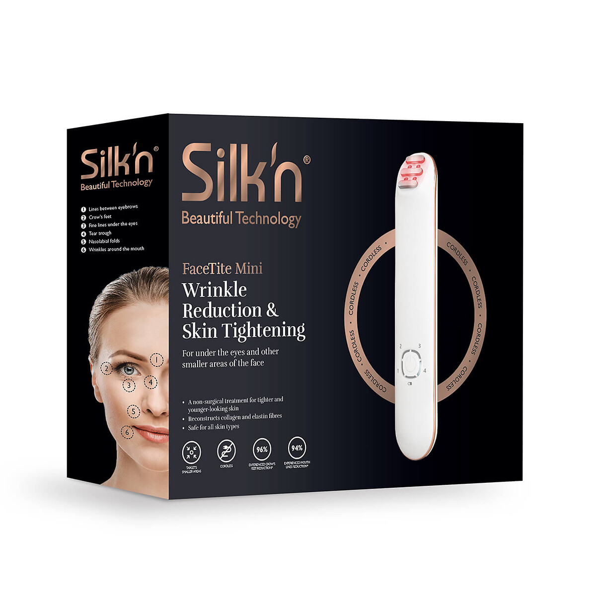 Anti-aging FaceTite Mini wit/goudkleur, SILKN