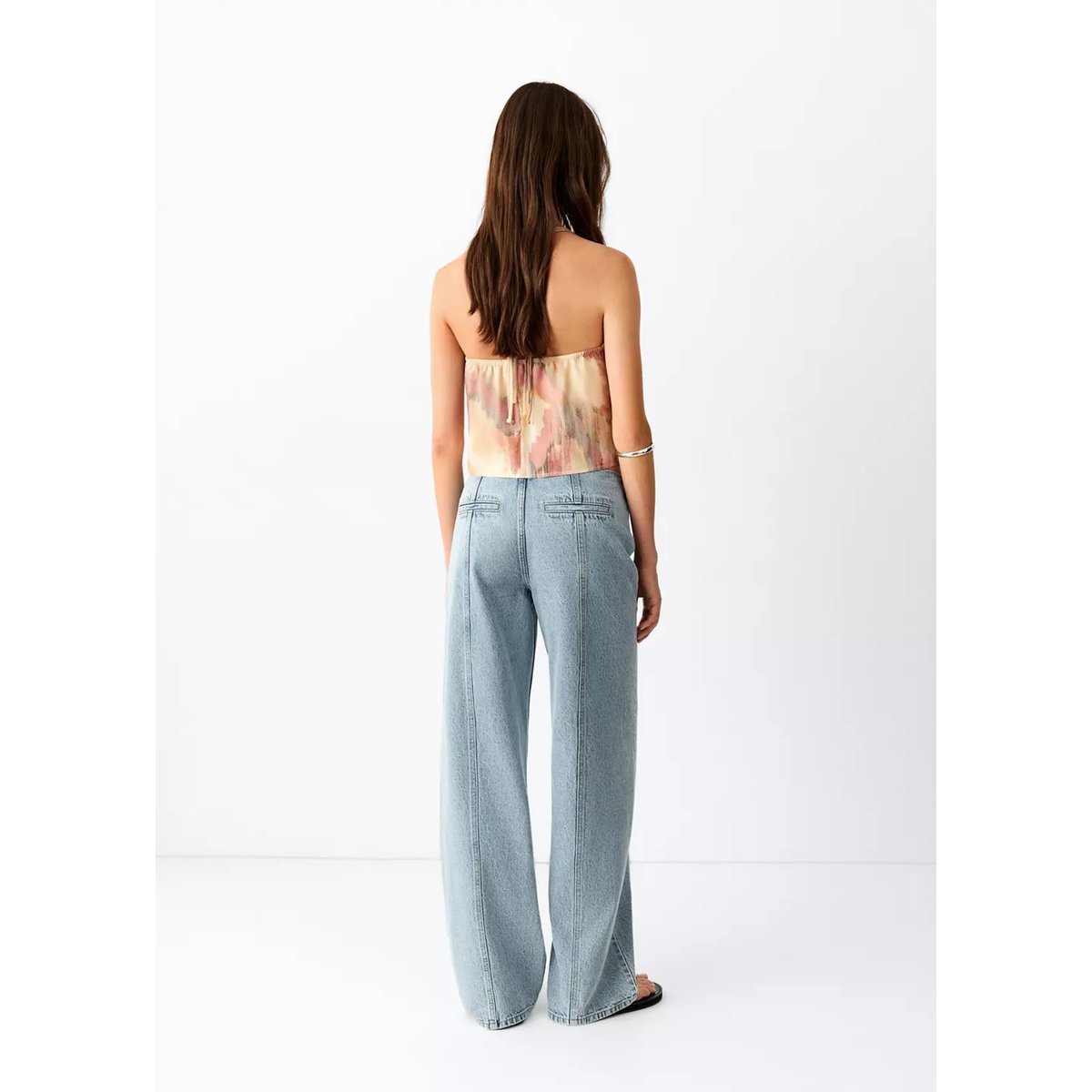Jean wide leg couture bleu clair, MANGO TEEN