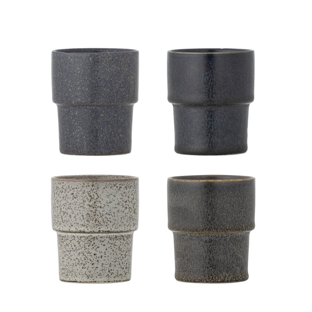 Tasse à café design grès  Ewan set de 4 brun, BLOOMINGVILLE