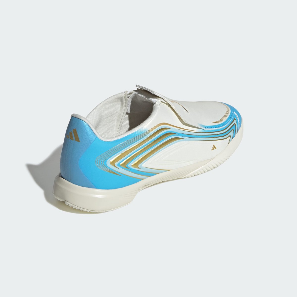Chaussure De Football Sans Lacets F50 Messi League Indoor Enfants Chaussure De Football Sans Lacets F50 Messi League Indoor Enfants ivory / semi blue burst / icey blue, adidas Performance