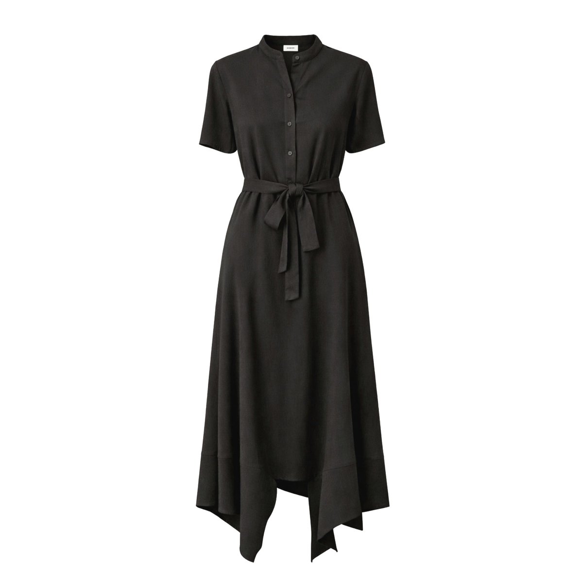 Robe longue chemisier manches courtes noir, RODIER