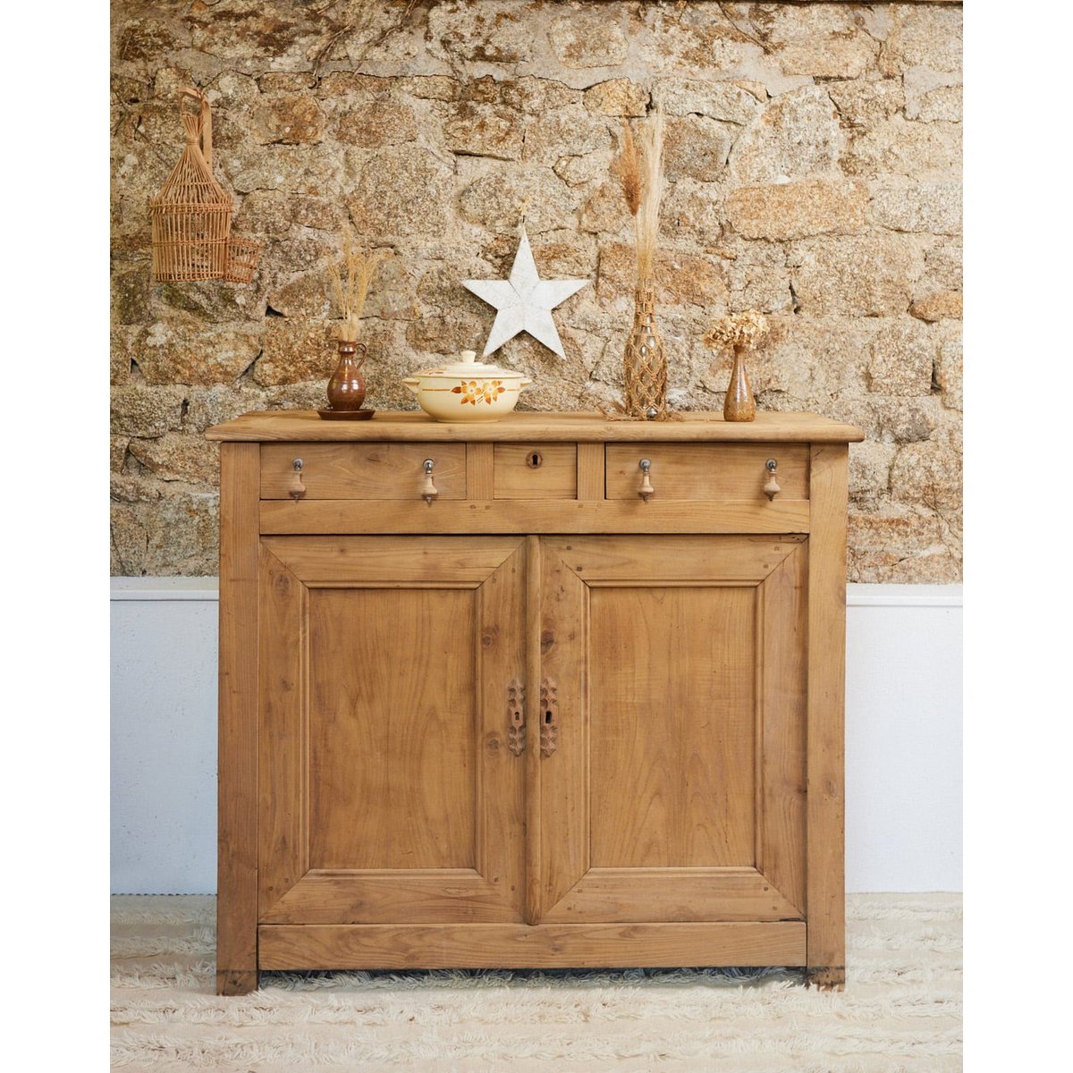 Buffet en chêne massif Gilbert N°1642 - Bon état bois clair, DEBONGOUT