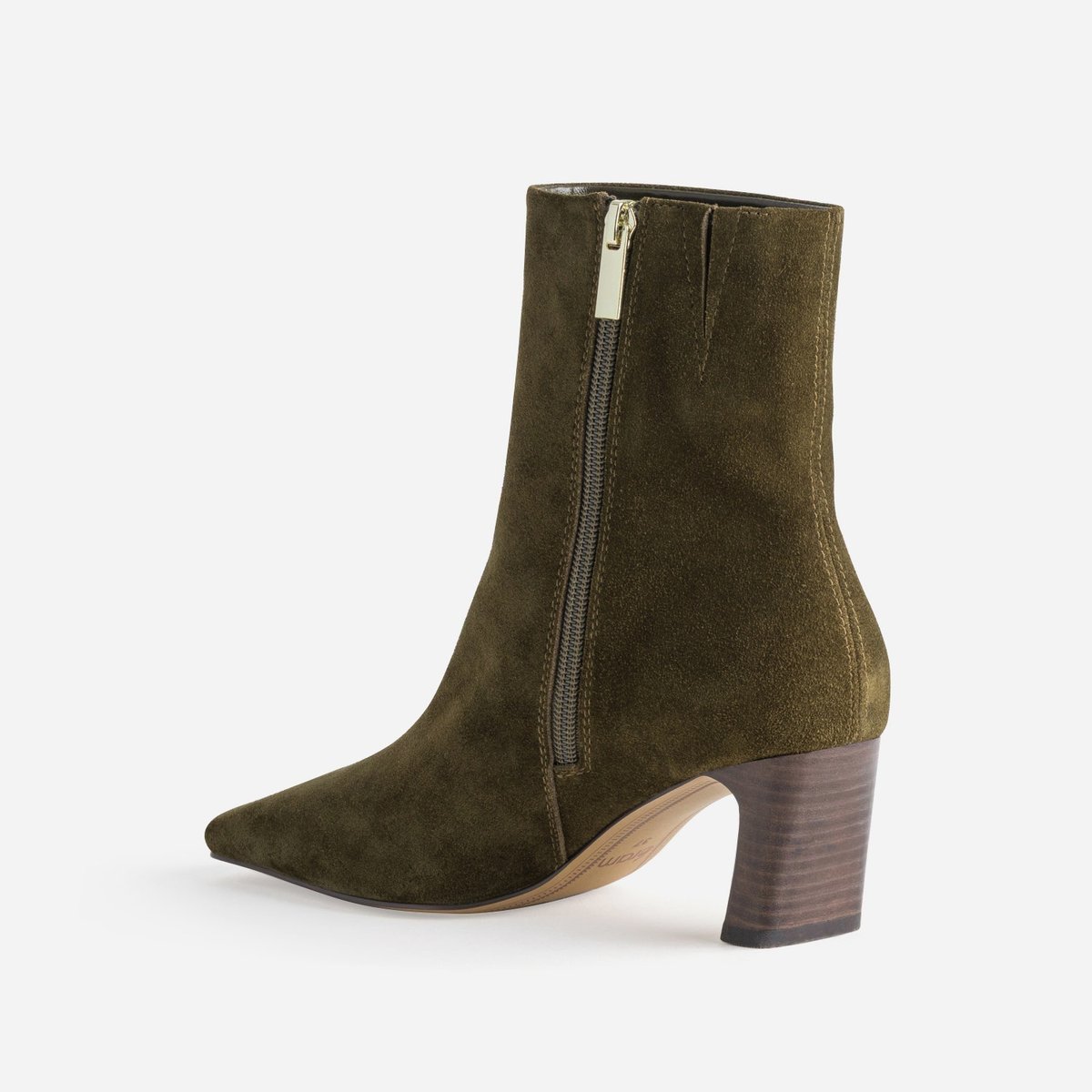 Boots À Talon en cuir NENCY kaki, ERAM