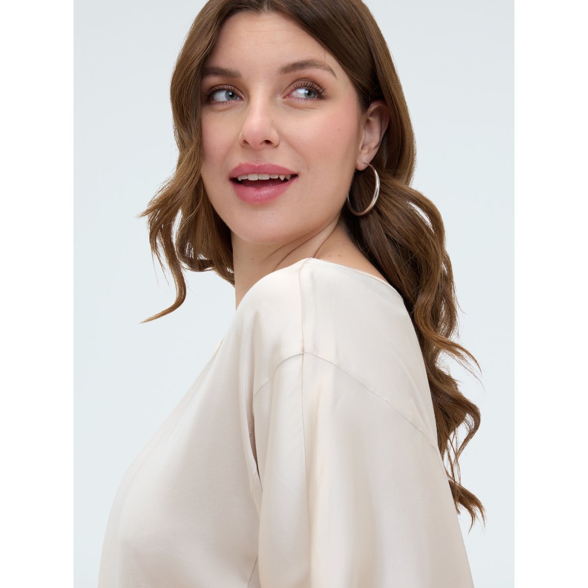 Blouse avec encolure bateau blanc, FIORELLA RUBINO