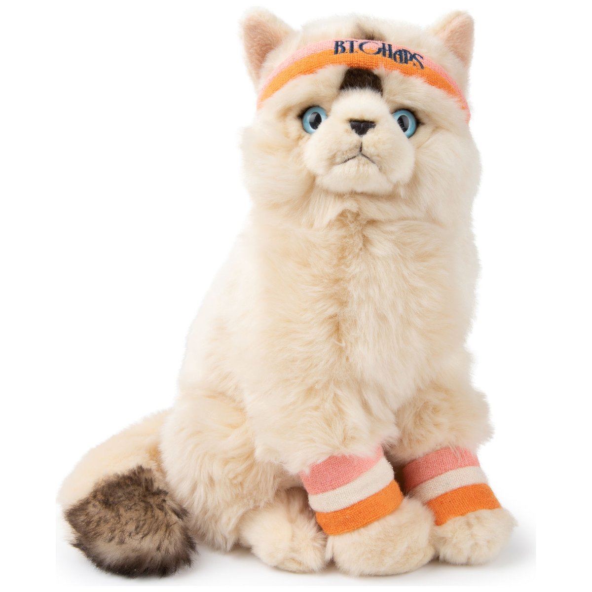 Peluche ecru, orange, rose, BT CHAPS