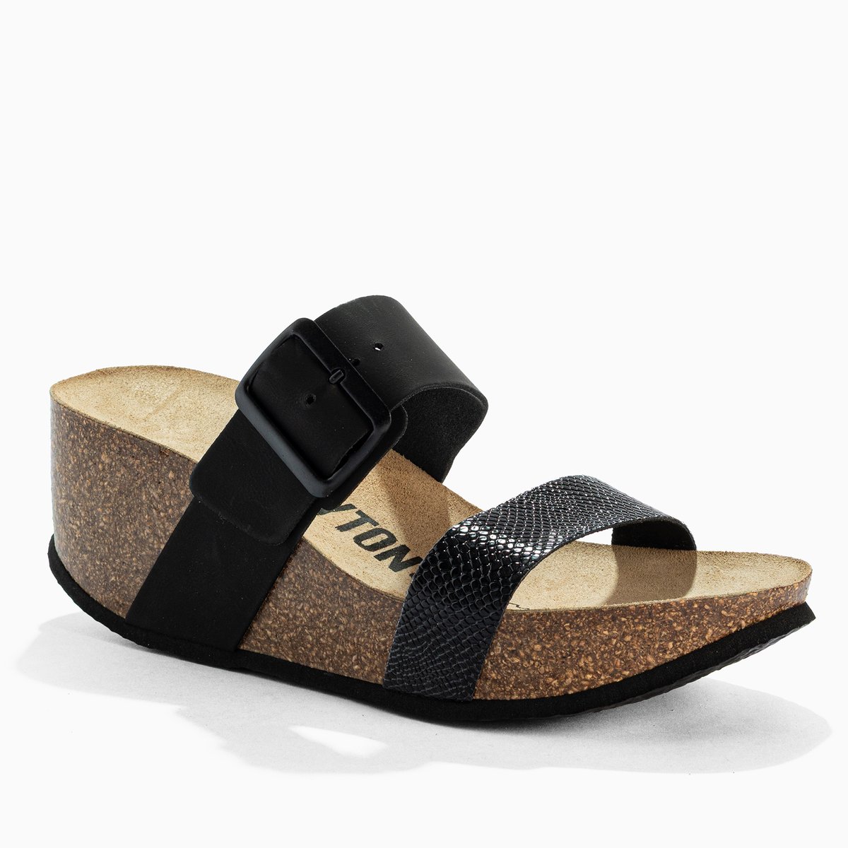 Sandales compensées PERSEE noir, BAYTON