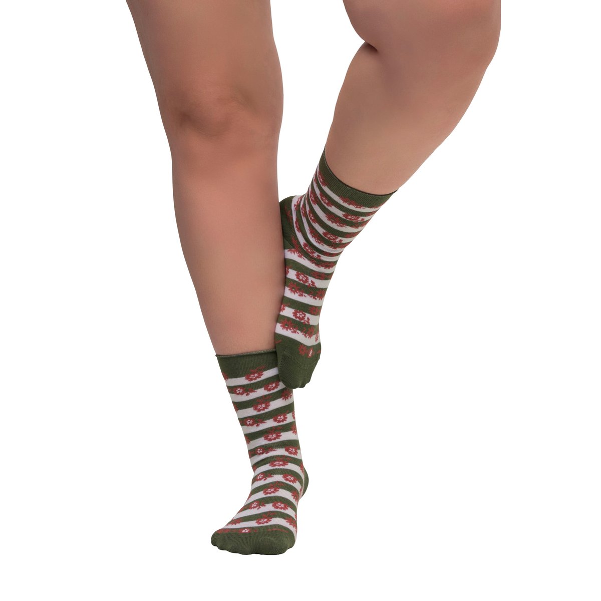 Chaussettes, lot de 3. Petites fleurs multicolore, ULLA POPKEN