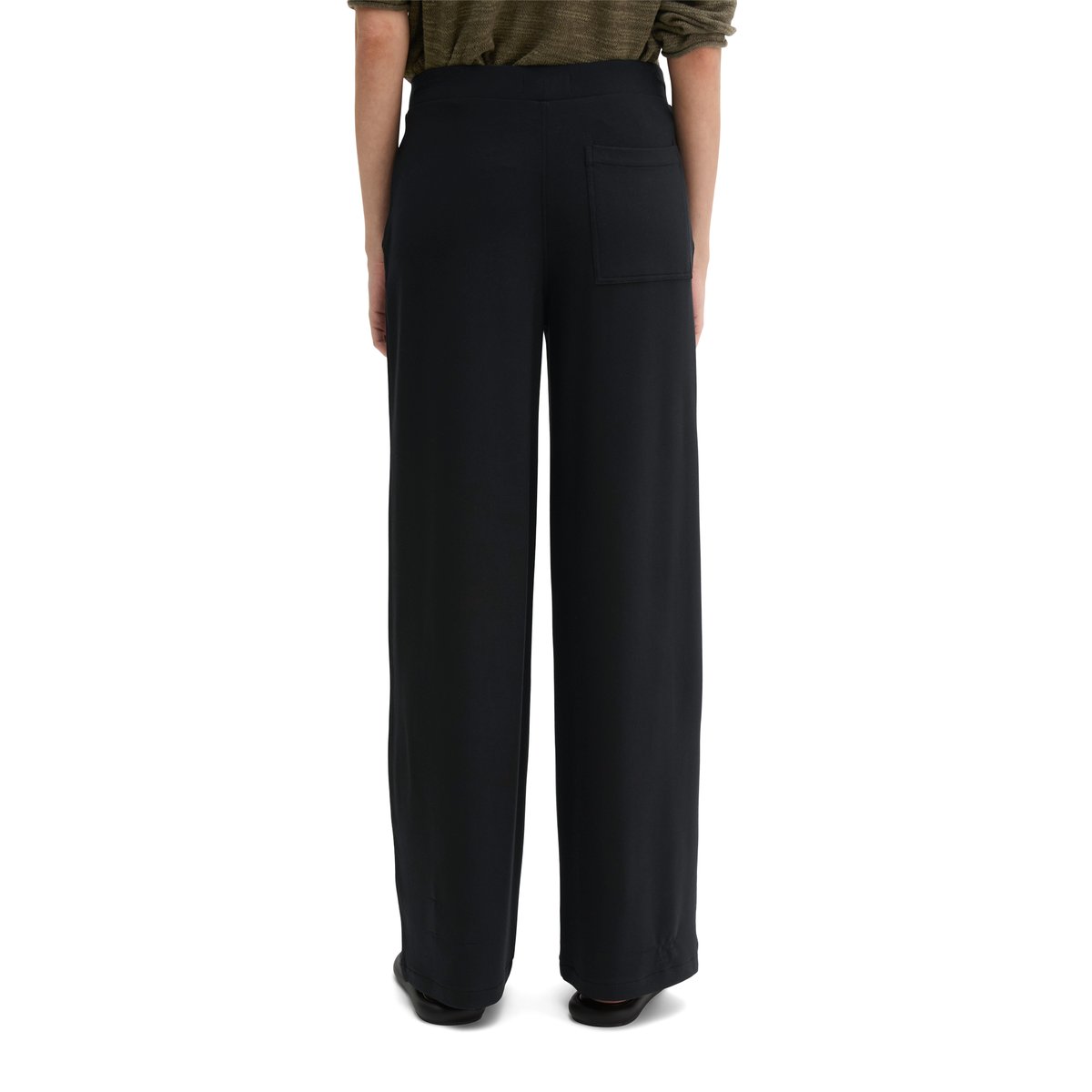 Pantalon en jersey large en TENCEL™ Modal noir, MARC O'POLO
