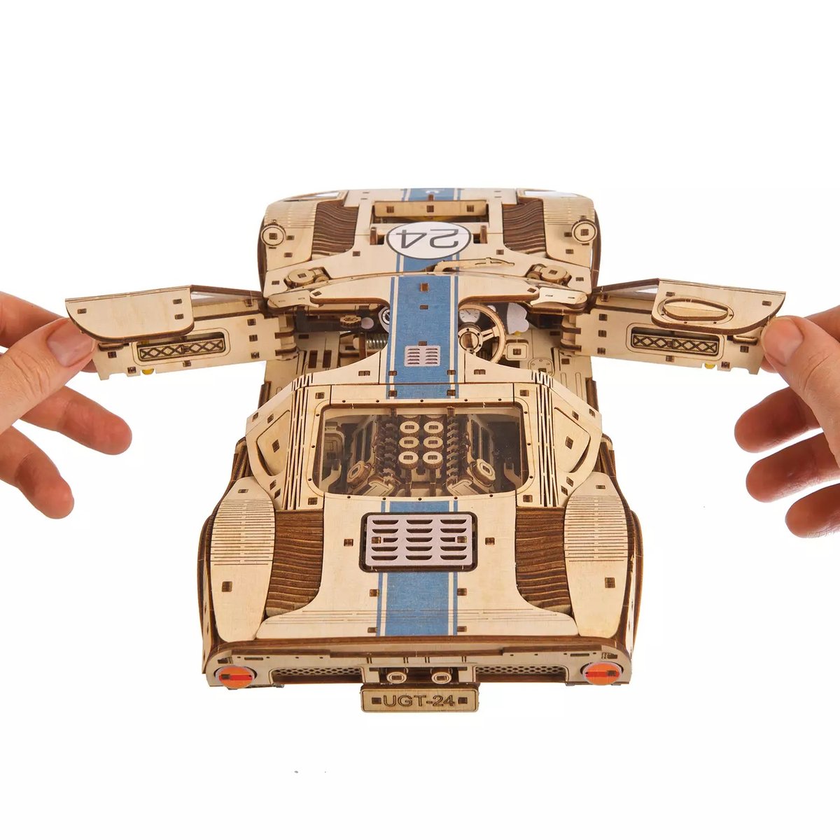 Puzzle 3D UGT24 Voiture d'Endurance beige, UGEARS