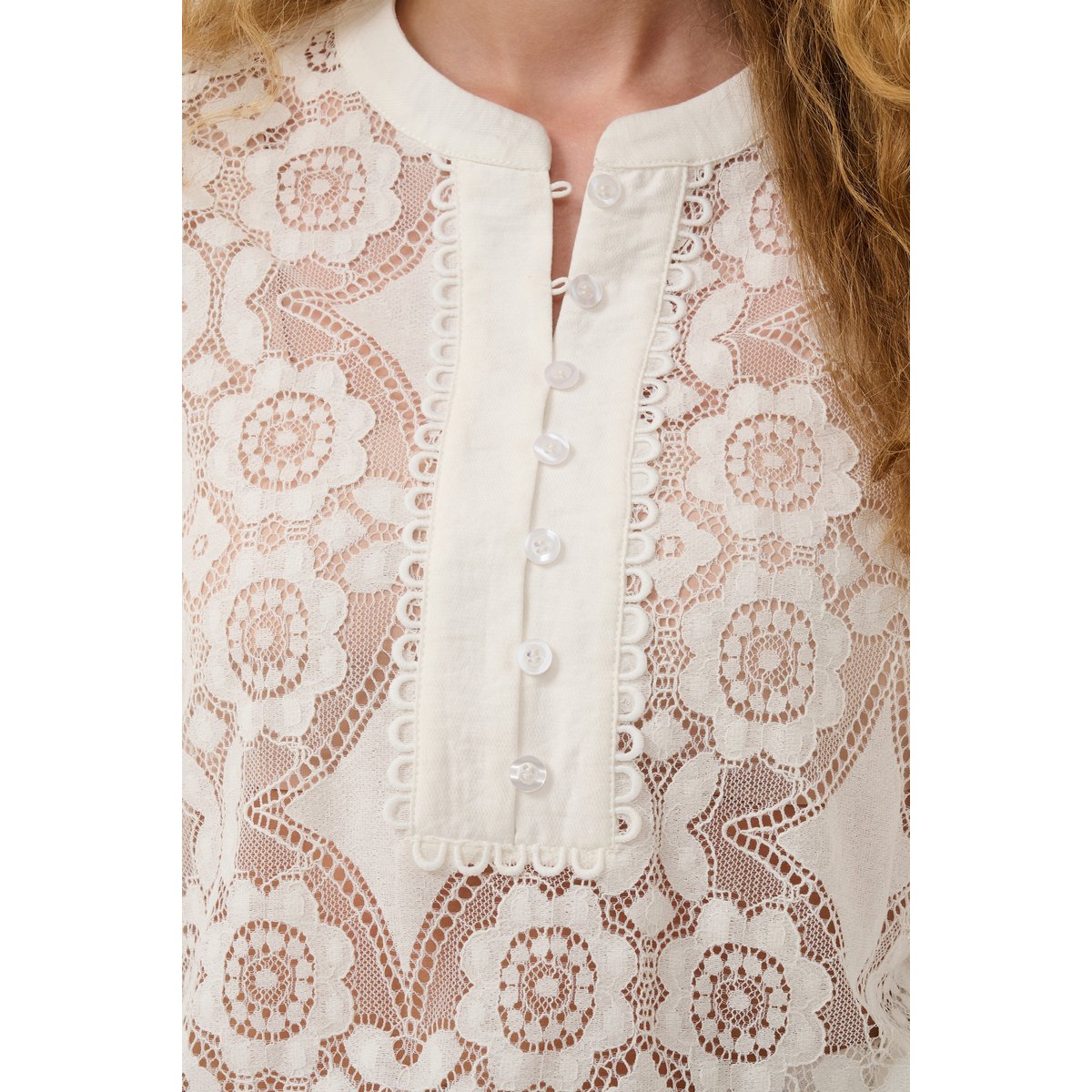 Blouse à manches longues blanc spring gardenia, CULTURE